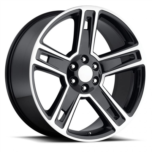 [611R557209047+30GBM] CHEVY GMC REPLICA 611R557 20X9+30 6X139.7 C.B 78.10 GLOSS BLACK MACHINE**SPECIAL**