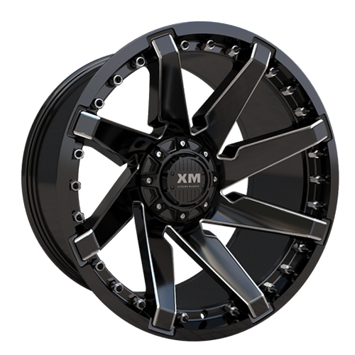 [XM301201070+0GBM] XTREME MUDDER XM-301 20X10+0 5X114.3+5X127 C.B 78.10 GLOSS BLACK MILLED