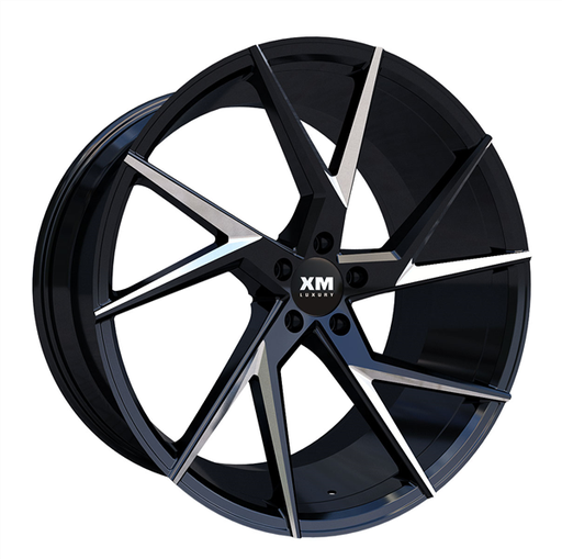 [XM2072210508+33BM] XTREME LUXURY XM-207 22X10.5 +33 5X120 C.B 72.56 BLACK MILLED