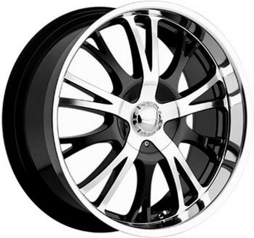 [AKA455290655+18GBM] AKUZA 455 20X9+18 6X139.7 CB.110 BLACK W/MACHINE FACE
