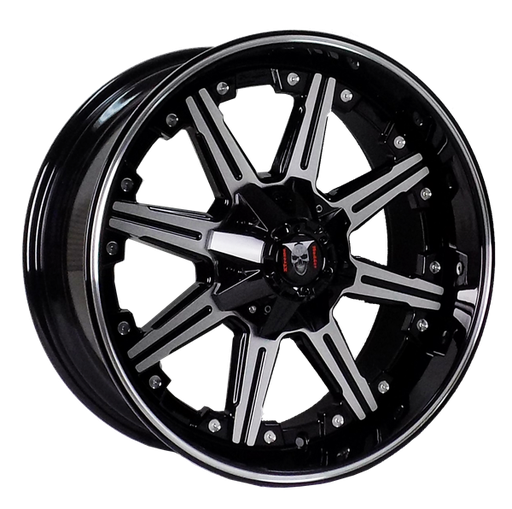 [B160209006YM] XTREME MUDDER B160 20X9+0 6X135+6X139.7 C.B 87.10 MATTE BLACK MACHINED FACE LIP MILLING RIVET