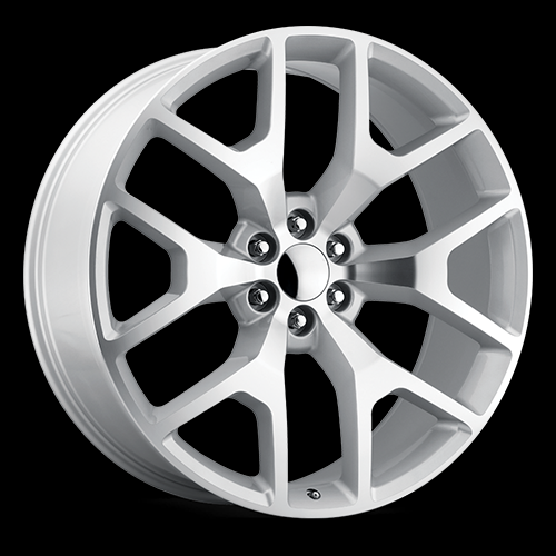 [2113229047+25SMF] 2113 [GMC SIERRA] REPLICA 22X9+25 6X139.7 C.B 78.10 SILVER MACHINE FACE