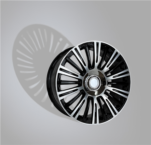 [2123229047+31BMF] 2123 CHEVY, GMC, CADILLAC REPLICA 22X9+31 6X139.7 C.B 78.10 BLACK MACHINE FACE