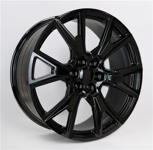 [2126229047+28B] 2126 CHVY, GM, CADILAC REPLICA 22X9+28 6X139.7 C.B 78.10 BLACK (GLOSS BLACK)