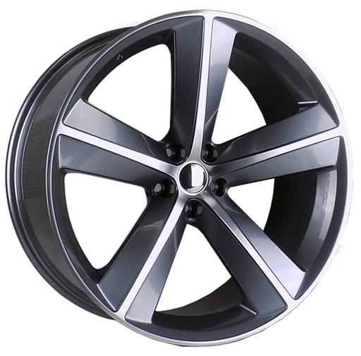 [DG02221007+20GM] DG02 [DODGE] REPLICA 22X10+20 5X115 C.B 71.50 GREY MACHINED