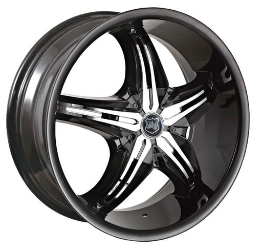 [K138-207519+35B+CI] K9 K138 20X7.5+35 4X100+4X114.3 C.B 73.1 BLACK CHROME INSERTS