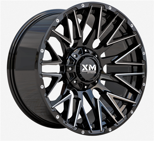 [XM355201034-6GBM] XTREME MUDDER XM-355 20X10-6 6X135+6X139.7 C.B 108 GLOSS BLACK MILLED