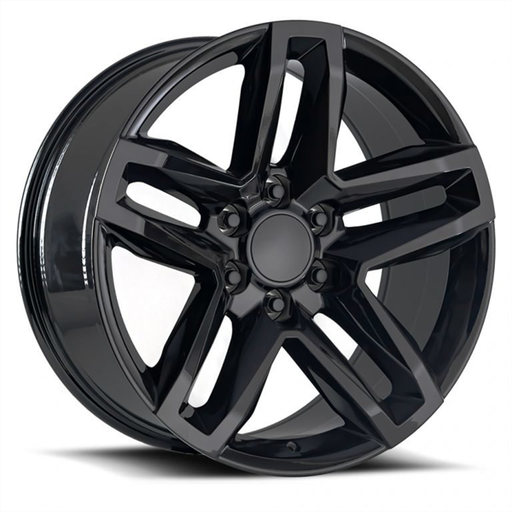 [2109229047+24B] 2109 SILVERADO Z71TRAIL BOSS REPLICA 22X9+24 6X139.7 C.B 78.10 BLACK***GLOSS BLACK**