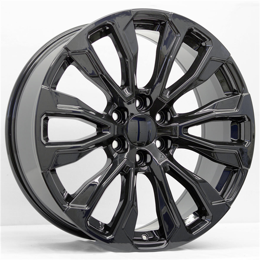 [2119229047+31B] 2119 CHEVY, GMC, CADILLAC REPLICA 22X9+31 6X139.7 C.B 78.10 BLACK**GLOSS BLACK**
