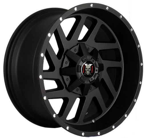 [XM310201034-6SBMD] XTREME MUDDER XM-310 6020 20X10-6 6X135+6X139.7 C.B 87.10 SATIN BLACK MILLING DOT