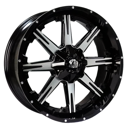 [160220974+5BP] XTREME MUDDER 160 22X9+5 5X139.7+5X150 C.B 110 BLACK MACHINED FACE