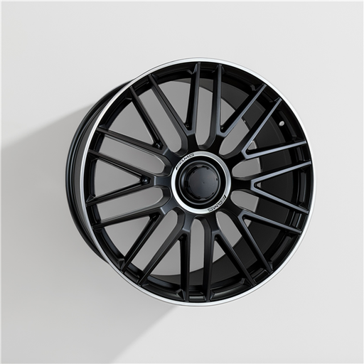 [AO9932F229505+45MBML] AO9932F REPLICA 22X9.5+45 5X112 C.B 66.50 MATT BLACK MACHINE LIP**AVAILABLE STAGGERED ONLY**
