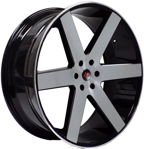 [K96198241009+15MB] K9 6198 24X10+15 5X127 C.B 78.10 MB GLOSS BLACK MACHINED FACE