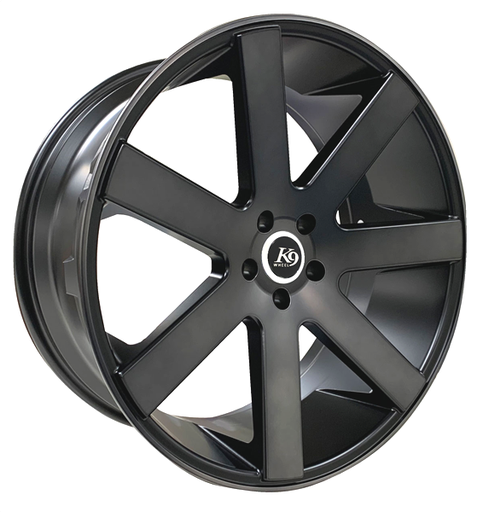 [K97198229547+30SBCT] K9 7198 22X9.5+30 6X139.7 C.B 78.10 SATIN BLACK CLEAR TINT MXB+B2