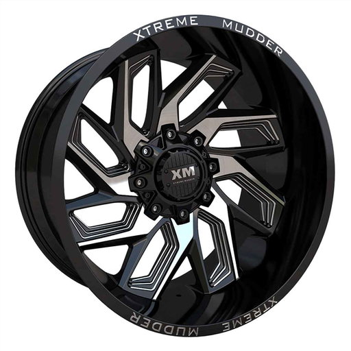 [XM343201076-18GBM] XTREME MUDDER XM-343 20X10-18 8X170 C.B 125 GLOSS BLACK MILLED
