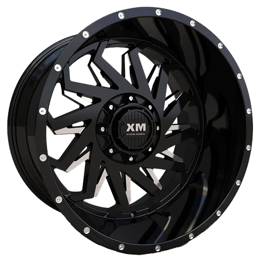 [XM330221270-44GBM] XTREME MUDDER XM-330 22X12-44 5X114.3+5X127 C.B 78 GLOSS BLACK MILLED DOTS