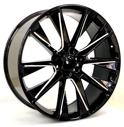[LTR001229047+31GBM] LTR001 CHEVY,GMC REPLICA 22X9+31 6X139.7 C.B 78.10 GLOSS BLACK MILLED