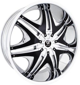 [K918-229534+30CH+BI] K9 K918 22X9.5+30 6X135+6X139.7 C.B 87.1 CHROME W/BLACK INSERTS