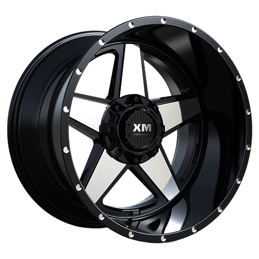 [XM315201274-44GBMF] XTREME MUDDER XM-315 20X12-44 5X139.7+5X150 C.B 110 GLOSS BLACK MACHINE FACE