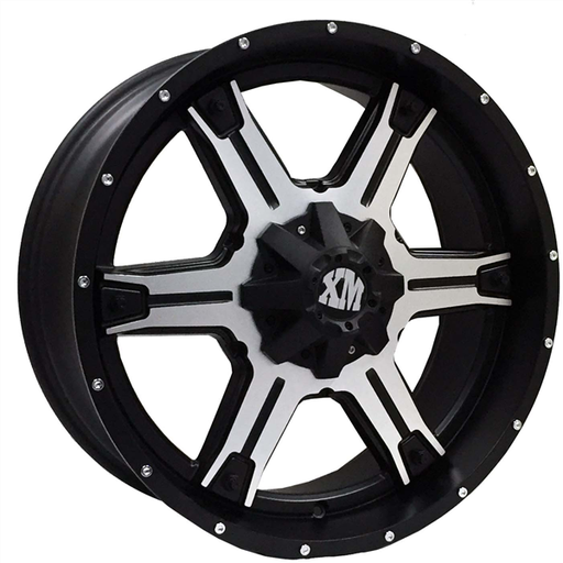 [159220934+0MB] XTREME MUDDER XM-305 159 22X9+0 6X135+6X139.7 C.B 87.10 MATTE BLACK MACHINED FACE & RIVETS**SPECIAL*