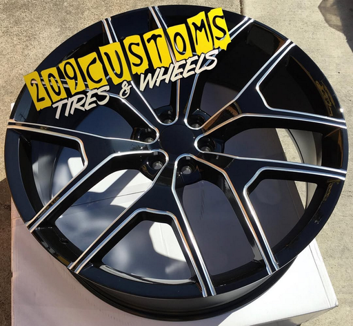 [STW2882215B+MW] STW288-M 22X9.5+30 6X139.7 C.B-78.1 B+MW MILLED WINDOW**GMC REPLICA*****SPECIAL****