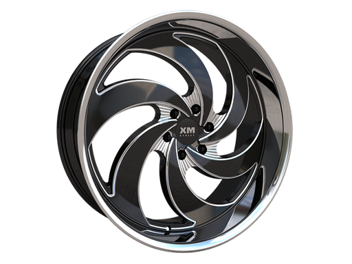 [XM626229547+25BM+SSL] XM STREET XM-626 22X9.5+25 6X139.7 C.B 78.10 BLACK MILLED +SSL