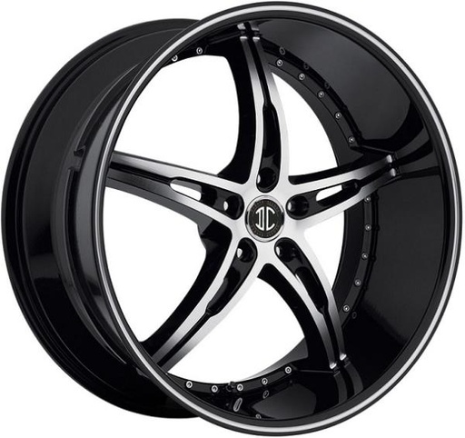 [N14-2215Z20JD-05] 2 CRAVE NO.14 22X10.5+20 DRLD 5X112 C.B 74.10 BLACK DIAMOND