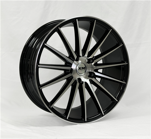 [XM810188004+35BMF] XM STREET XM-810 18X8+35 5X108 C.B 74.10 BLACK MACHINE FACE