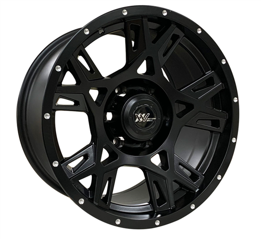 [XW029179047+12MBM] XW029 17X9+12 6X139.7 C.B 110 MATT BLACK MILLING DOTS