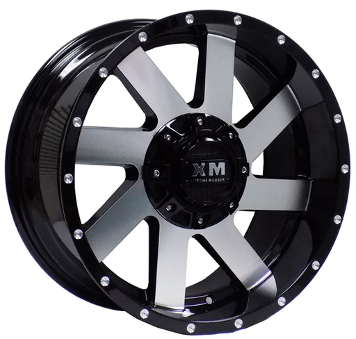 [XM319189070+0GBMF] XTREME MUDDER XM-319 A0083 18X9+0 5X114.3+5X127 C.B 78.10 GLOSS BLACK MACHINED FACE