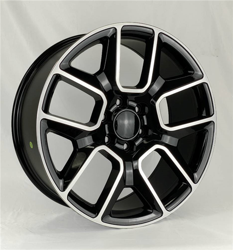 [2129229047+27BMF] 2129 DODGE VIPER REPLICA 22X9+27 6X139.7 C.B 78.10 BLACK MACHINE FACE