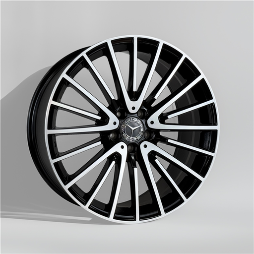 [AO3064F208505+36BMF] AO3064F REPLICA 20X8.5+36 5X112 C.B 66.50 BLACK MACHINE FACE