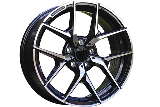 [TSR13188008+45BMF] MERCEDES BENZ REPLICA TSR13 137 18X8+45 5X112 C.B 66.60 BLACK MACHINED FACE
