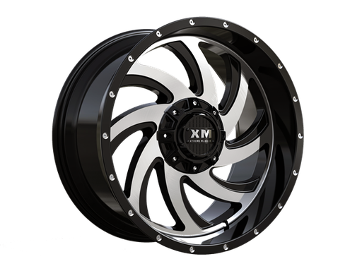 [XM324201074-12GBMF] XTREME MUDDER XM-324 20X10-12 5X139.7+5X150 C.B 110 GLOSS BLACK MACHINE FACE