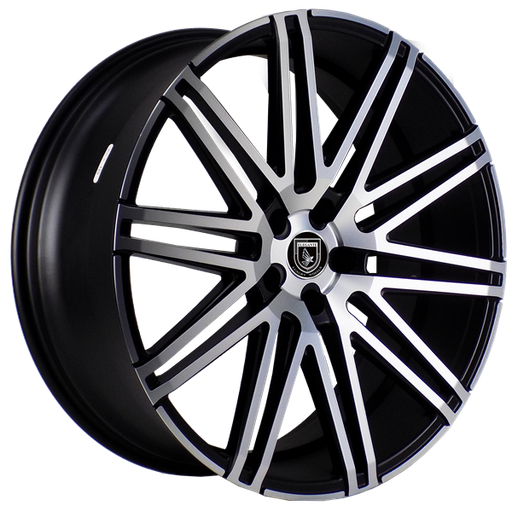 [AV88221007+20GBMF] ELEGANTE AV88 22X10.5+20 5X115 C.B 73.10 SATIN BLACK MACHINE FACE