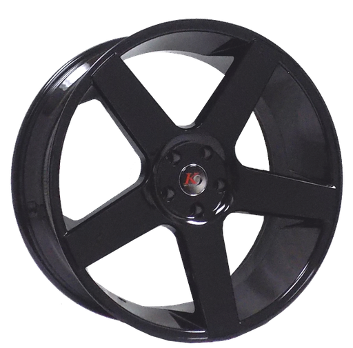 [K15229507+15GB] 5198 22X9.5+15 5X115 C.B 74.10 ALL GLOSS BLACK (B)