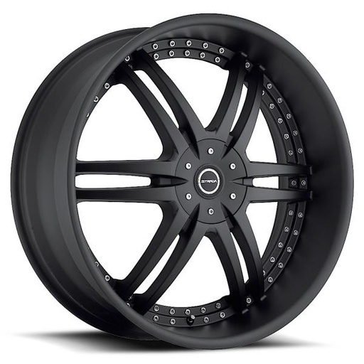 [S12255028SB] STRADA DENARO 22X9.5+28 5X150 C.B 110 STEALTH BLACK
