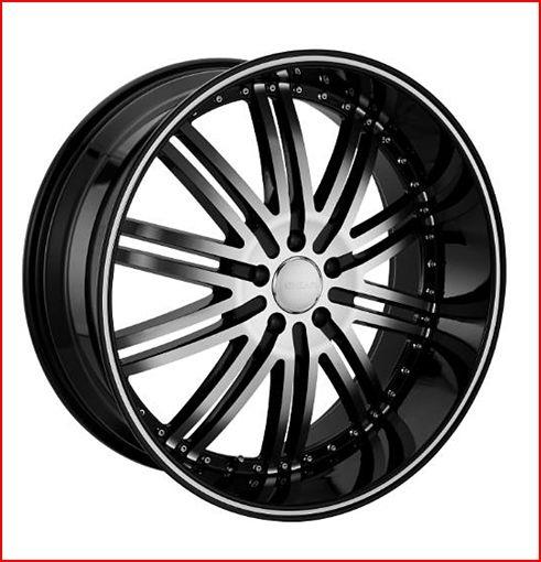 [Z08095650+20GBM] MENZARI Z08 22X9.5+20 6X127 C.B 78.1 GLOSS BLACK MACHINE
