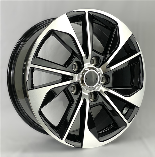 [H777D208574+58BMF] H777D TOYOTA REPLICA 20X8.5+58 5X150 C.B 110 BLACK MACHINED FACE
