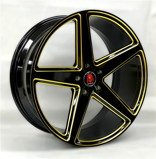 [DR34208506+35GBGM] DRIFT RACING DR34 XW034 20X8.5+35 5X114.3 C.B 73.10 GLOSS BLACK+GOLD MILLING