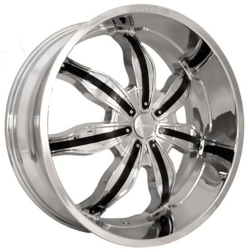 [S129229540+15C] ROCKSTAR S129 22X9.5+15 5X115+5X120 C.B 78.1 CHROME