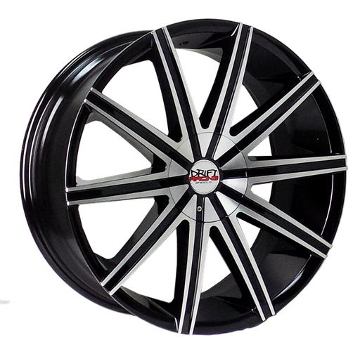 [908229534+30GBMF] DRIFT RACING DR09 L908 22X9.5+30 6X135+6X139.7 C.B 87.10 GLOSS BLACK MACHINED FACE
