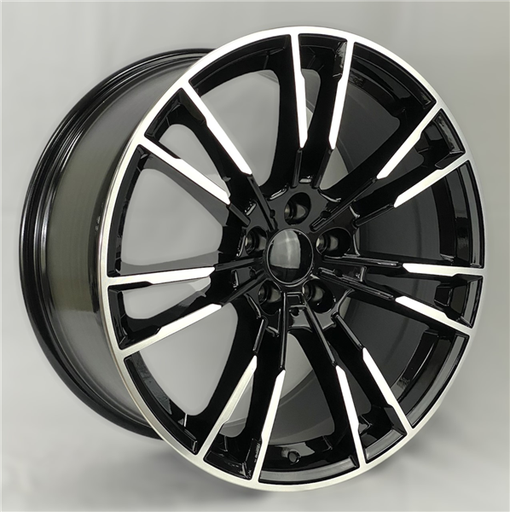 [A7134209505+38BP] A7134 BMW REPLICA 20X9.5R +38 5X112 C.B 66.56 BLACK POLISH**AVAILABLE STAGGERED ONLY**
