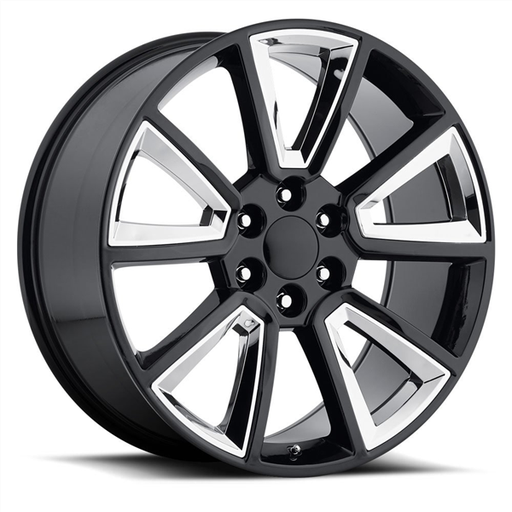[CL015229034+30BCI] CHEVY TAHOE REPLICA CL015 22X9+30 6X139.7 C.B 78.10 BLACK CHROME INSERTS
