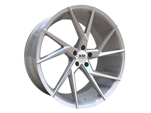 [XM207229005+35SMF] XM LUXURY XM-207 22X9+35 5X112 C.B 66.56 SILVER MACHINE FACE