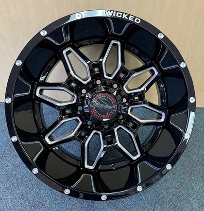 [W909B200865-24GBMW] WICKED OFFROAD W909B 20X10-24 8X165.1 C.B-125.2 B+MW+MR1+ML