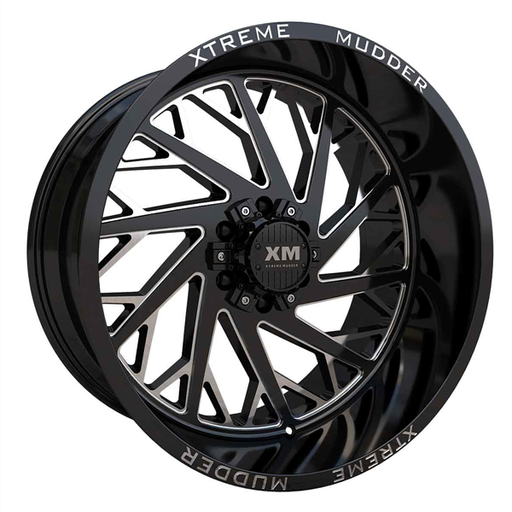 [XM400221270-44BM] XTREME MUDDER XM-400 22X12-44 5X114.3+5X127 C.B 78.10 BLACK MILLED**FORGED FLOW FORMED*