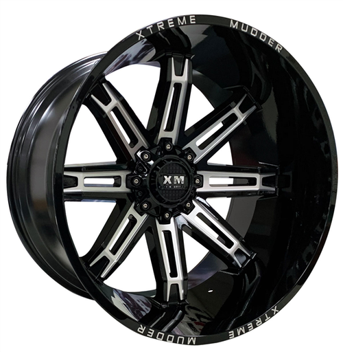 [XM335261434-76GBM] XTREME MUDDER XM-335 26X14-76 6X135+6X139.7 C.B 108 GLOSS BLACK MILLED