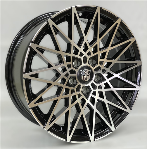 [JH477177006+38BMF] JH477 DR 17X7+38 5X114.3 C.B 73.10 BLACK MACHINE FACE