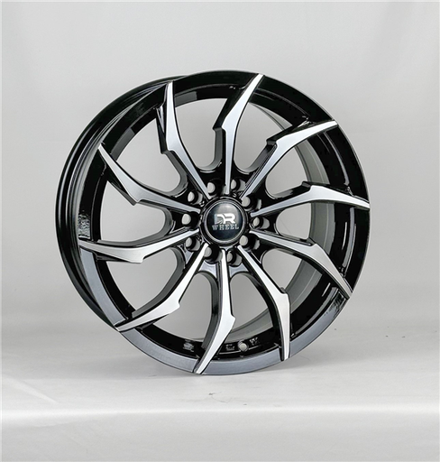 [DR24167021+35GBMF] DRIFT RACING DR241 16X7+35 5X100+5X114.3 C.B 73.10 GLOSS BLACK MACHINE FACE